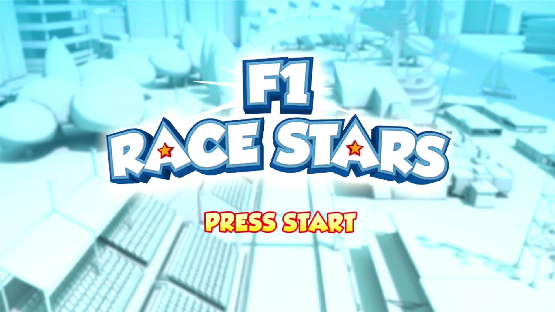 F1 Race Stars title screen for Xbox 360
